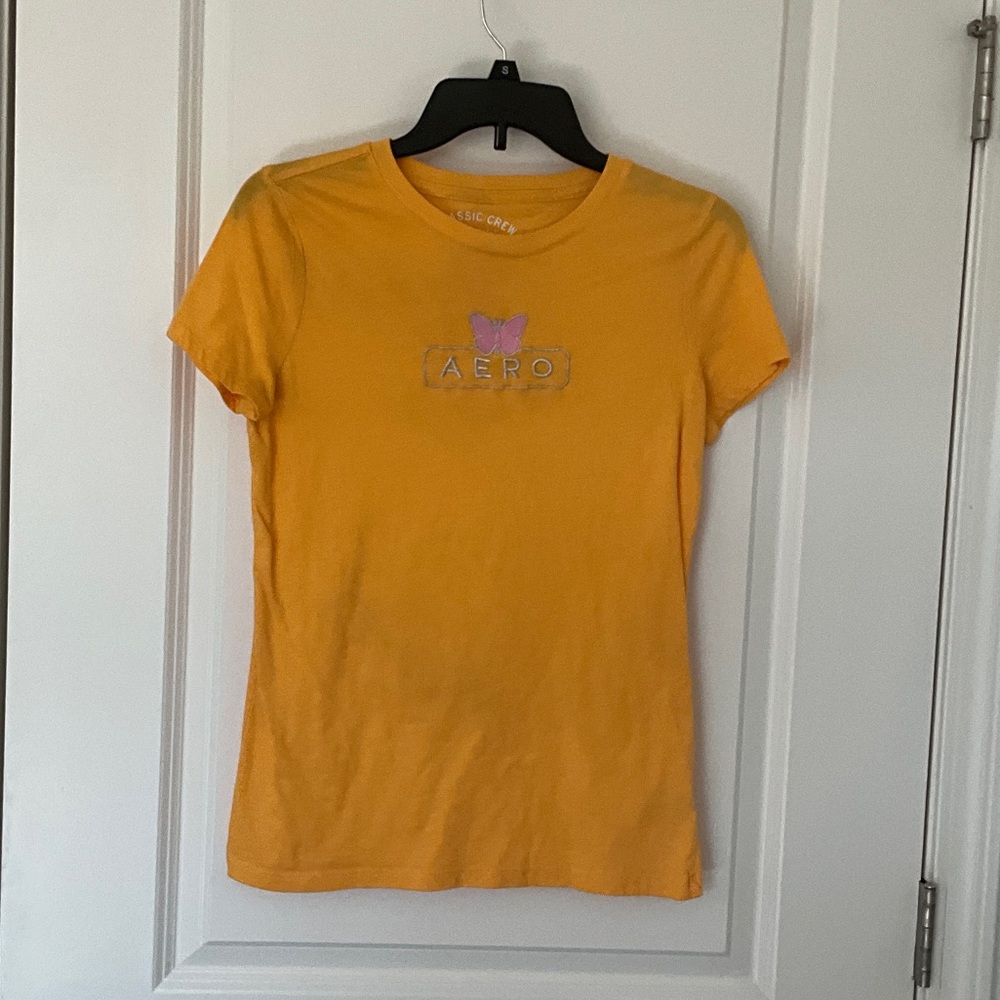 Aeropostale Classic Crew Yellow Tee